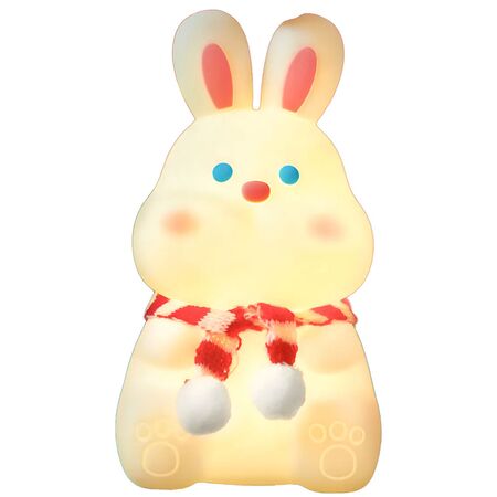Velador Infantil De Colores Usb Recargable Silicona Conejo
