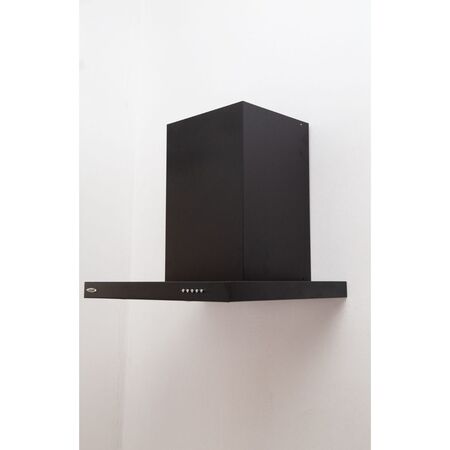 Campana Maraldi Slim Negro Microtexturado 90 Cm Con Luz 3v