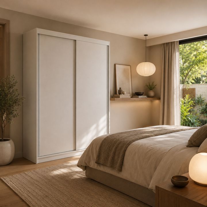 Placard Corredizo 1,79m. 2pta Blanco Tables - Vista 2
