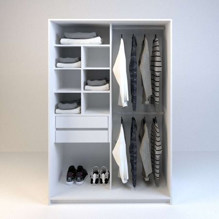 Vestidor 1,20m 2 Cajones Everest Tables