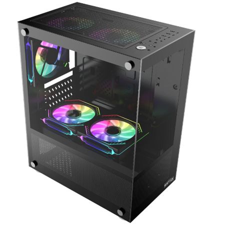 Gabinete Raptor Infinity Mesh TG x2 Mid-Tower RGB Fan x4