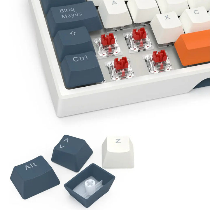 TECLADO REDRAGON K688 TRUNDLE (C:BLANCO/AZUL) - Vista 3