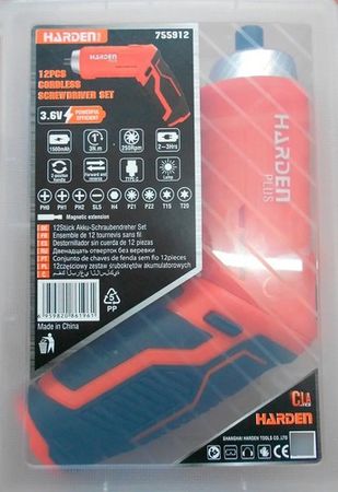 Atornillador a Bateria Harden 3.6V 12 Piezas