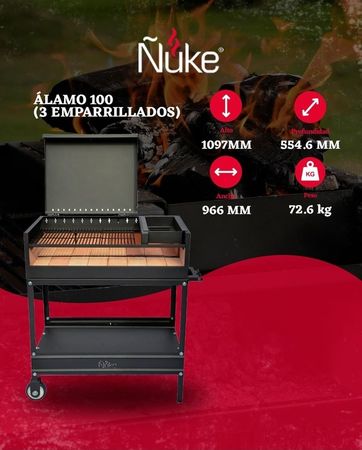 Parrilla a carbon lena Nuke Alamo 100