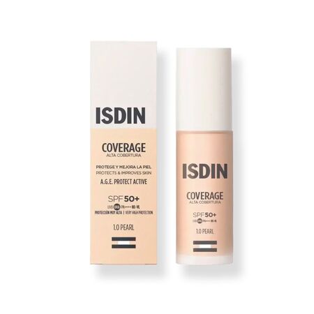 Base Maquillaje Isdin Coverage Protector Fps50 30ml T Pearl