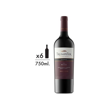 Vino Tinto Trumpeter Reserve Malbec Caja x 6