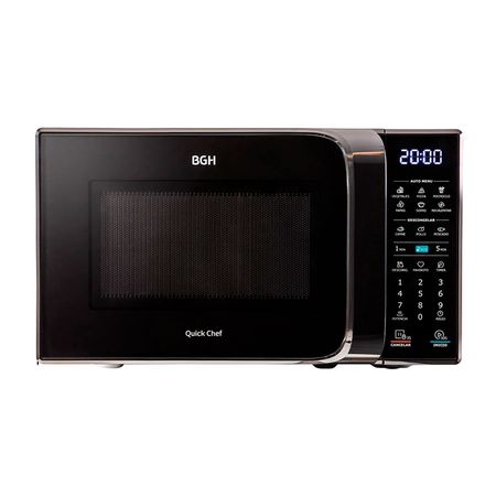 Microondas Digital BGH 20 Litros 700W Timer Negro B120DN20