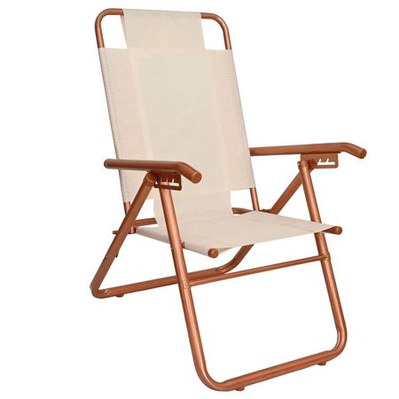 Reposera de Aluminio Reforzada 5 Posiciones Color Cobre