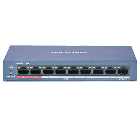 Switch Hikvision 8p PoE Power Budget 60w