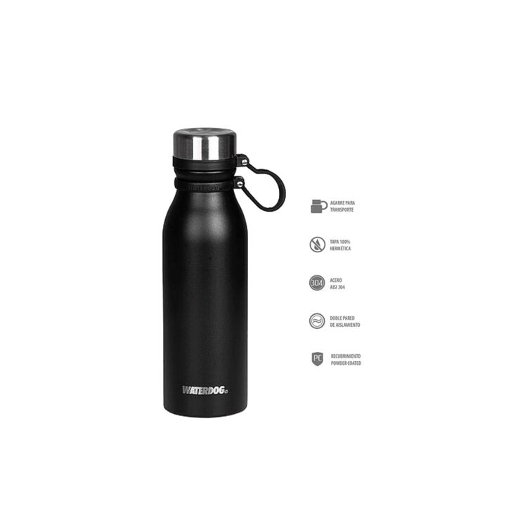 BOTELLA WATERDOG 600CC (C:NEGRO BUHO600BK) - Vista 3