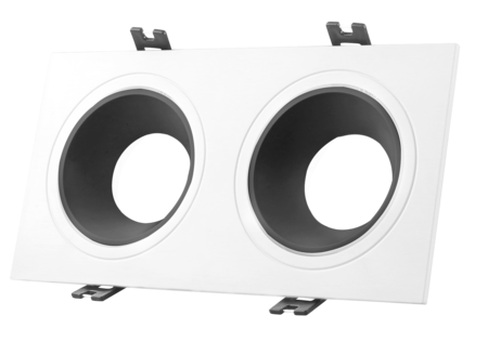 Spot Embutido Rectangular Dicroica Ona2 Antidesl Gu10 220 X 113 X 34 Mm Blanco Negro