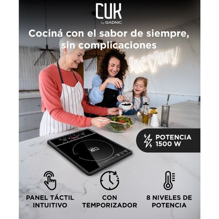 Anafe Vitrocerámico Cuk by Gadnic Eléctrico 1 Hornalla 1500W