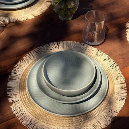 Juego de vajilla Platos x 16 Piezas Oasis para 4 personas