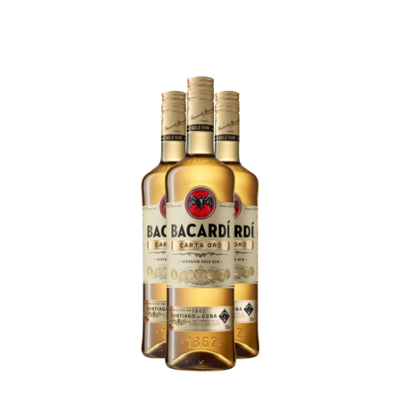 Ron Bacardi Dorado Caja x 3