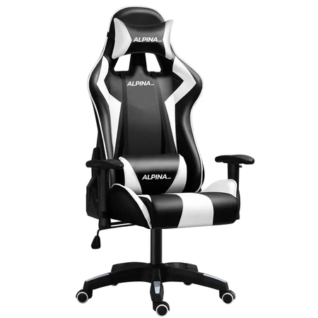 Silla Gamer Ergonómica Premium Alpina FT055 Ne/Bla