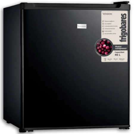 Heladera 1 Frio Vondom 46L Frigobar Negro Rfg148N