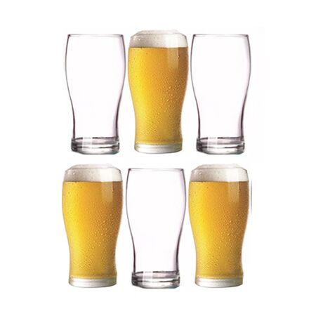 Set De 6 Vasos De Vidrio Cerveceros 480Ml
