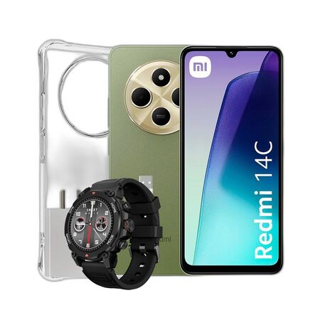 Combo Xiaomi Redmi 14C 4+256GB Sage Green + Smartwatch Dekkin AMOLED