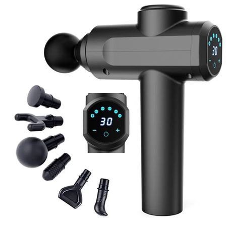 Pistola Masajeadora Dalton Digital 6 Accesorios USB-C DA-MASAJ-04