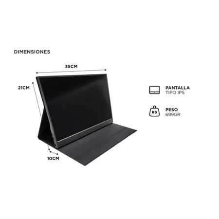 Monitor Portátil Gadnic 156 con Funda Soporte Full HD
