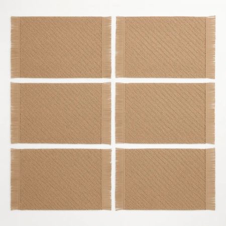 Set X 6 Individuales 30x45cm Beige Etxe (136)