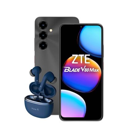 Combo ZTE V80 Max 4+256GB Negro + Auriculares Hune TWS ANC