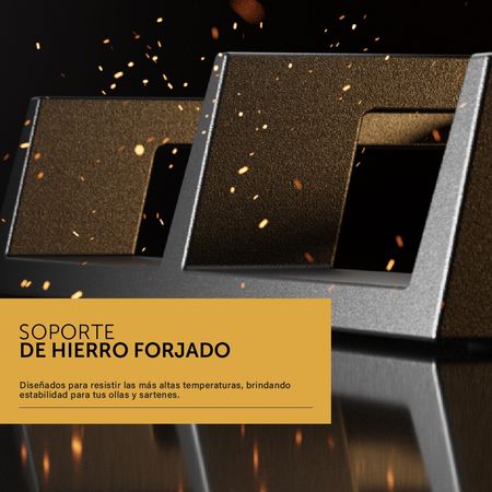 Anafe a Gas Vondom Empotrable Acero Inoxidable 90 cm