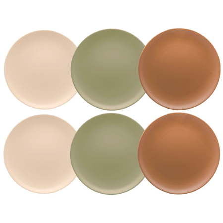 Set X 6 Platos Playos 26 Cm Unni Mix - Oxford