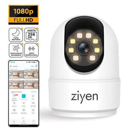 Cámara De Seguridad Ziyen ZX9 De Interior WiFi Full HD Visión Nocturna A Color