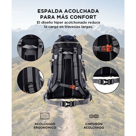 Mochila Mochilero South Port By Gadnic 70L Ideal Camping Trekking Super Resistente