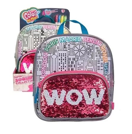 Mochila Con Lentejuelas Reversibles Para Pintar Wow (41309)