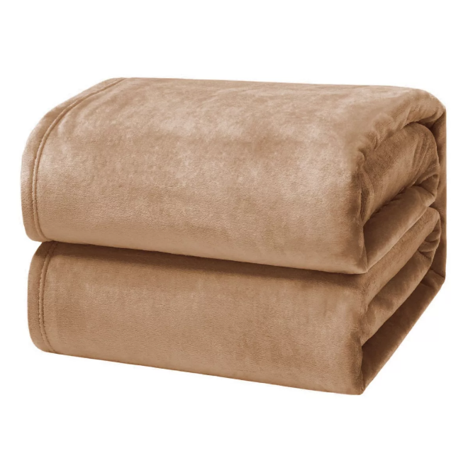 Frazada super suave 1 plaza y media BEIGE - Vista 2