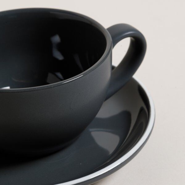 SET X 6 TAZA Y PLATO BARISTA GREY 280 ML - Vista 2