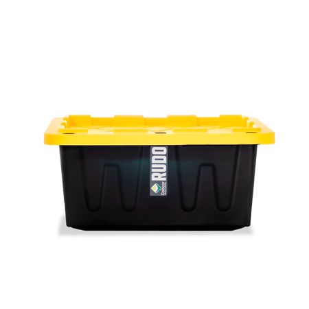 Caja Plástica Organizadora 64L Tapa Amarilla Colombraro Rudo