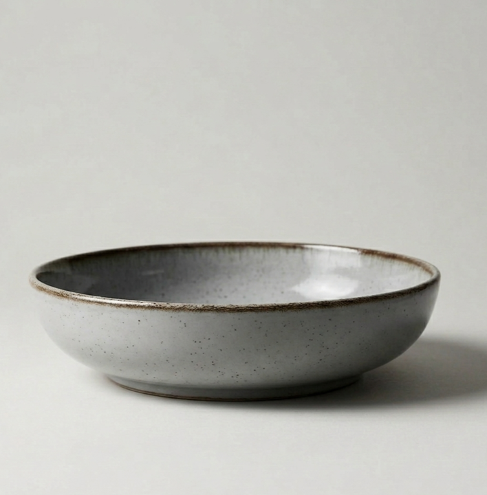 Set Vajilla 12 Piezas Plato Playo Postre Hondo Bowl Filo Envejecido Gris - Vista 6