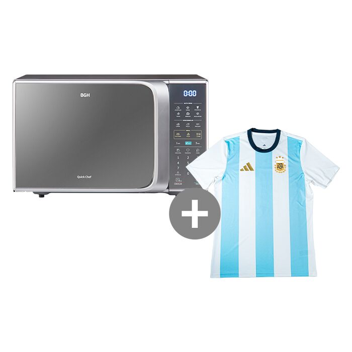 Microondas Bgh B223Ds20 23 Litros 800 W Plata +Camiseta ARG BGH - Vista 1