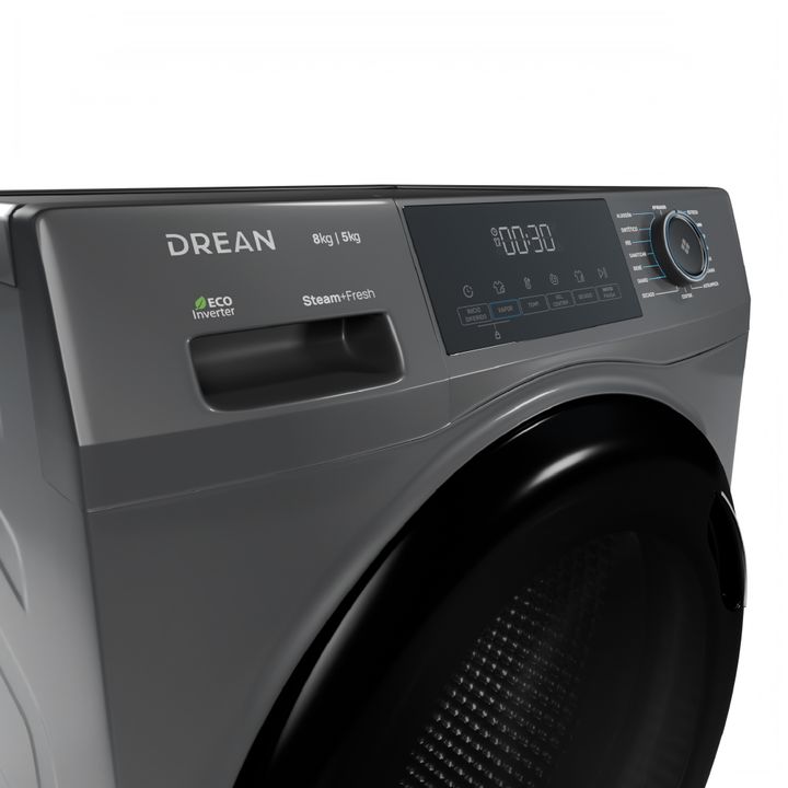 Lavasecarropas Carga Frontal Ecoinverter 8 Kg Gris Drean LSCDR0805SG0 - Vista 6