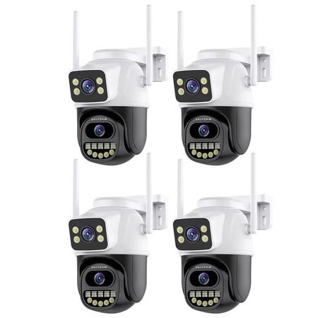 COMBO: 4 Cámara de Seguridad Dalton Doble Exterior / Interior Leds 4K Blanca y Negra DA-CAM07