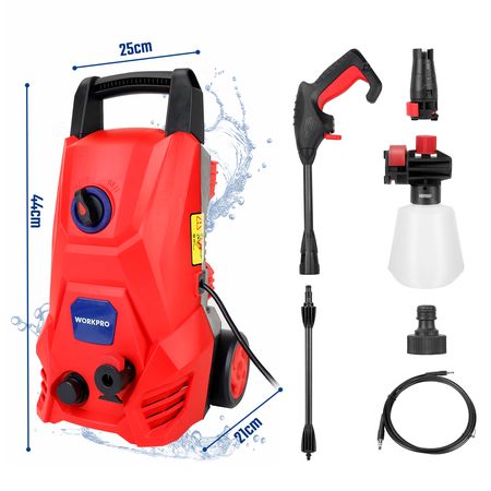 Hidrolavadora Workpro 1500w Alta Presión Accesorios