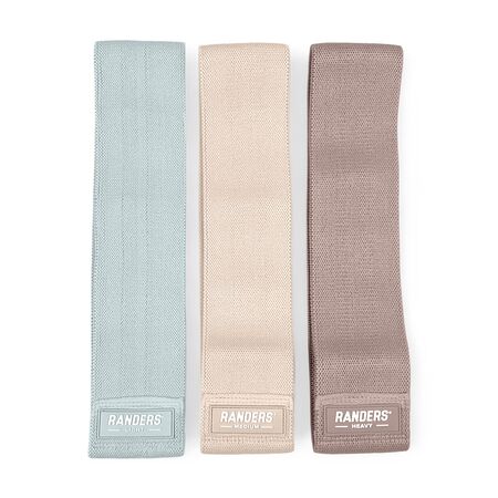 Kit de 3 Bandas Elasticas Resistencia Tela Randers Beige Set Calm Collection