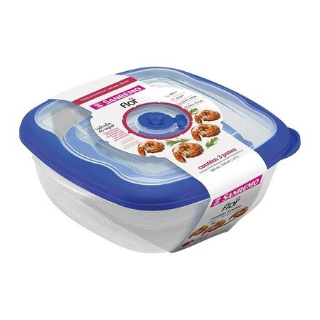 Set x 3 herméticos Cuadrados (707+709+712) Azules