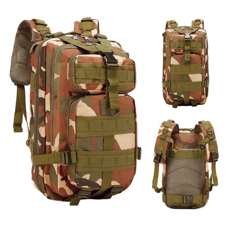 Mochila Táctica Marrón Gadnic Militar Mochilero Compatible Camelback 25Lts 
