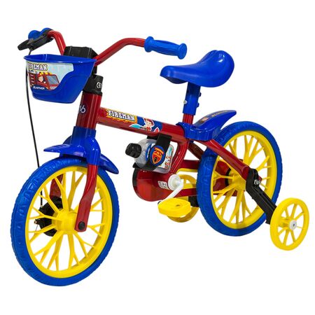 Bicicleta R12 Nathor con cantimplora Amarillo c/Rojo
