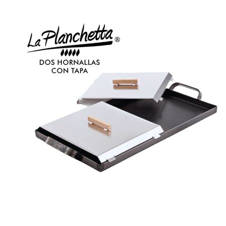 Plancheta de 2 Hornallas Con Tapa - La Planchetta 