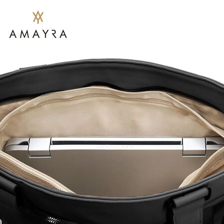 Cartera bolso portanotebook Amayra con múltiples compartimentos