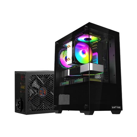 Gabinete Gamer Raptor Nova Prime c|Fuente Raptor Volt 500W 80+ Bronze