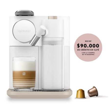 Cafetera Nespresso Gran Lattissima One Touch 1.3lts Blanco F541-AR-WH-NE