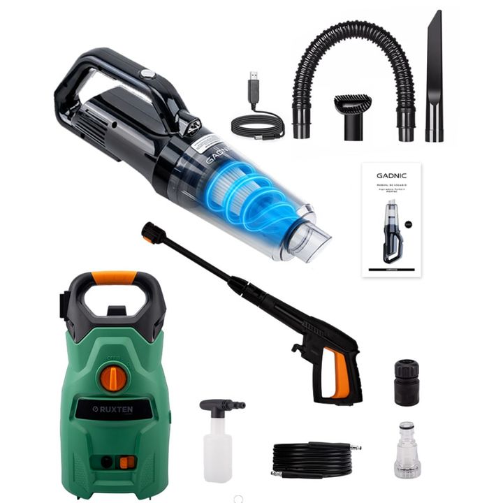 Kit Hidrolavadora Gadnic eléctrica 1400W Mas Aspiradora de Mano Gadnic Portátil Auto Hogar 120W - Vista 7
