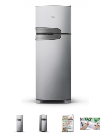 WHIRLPOOL HELADERA WRM-39CK C/FREEZER NO FROST INOX 361LTS