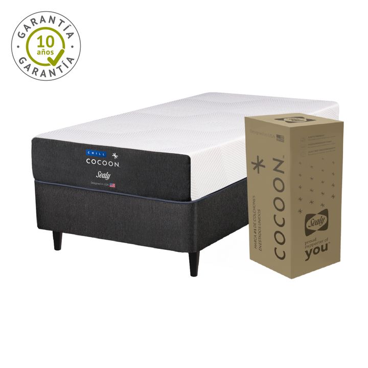 Sommier Y Colchon 1 1/2 (090x190) Cocoon Chill Box - Vista 7